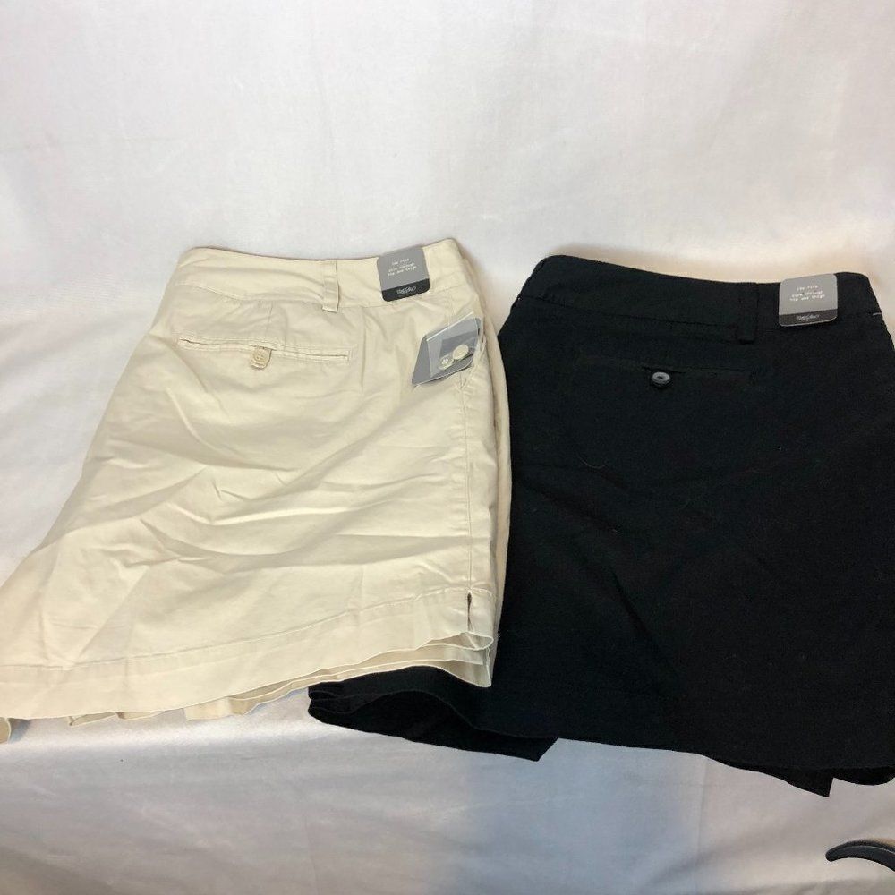 Mossimo lot of 2 Low Rise Slim - the hip and thigh Chino Shorts size 24W      WS